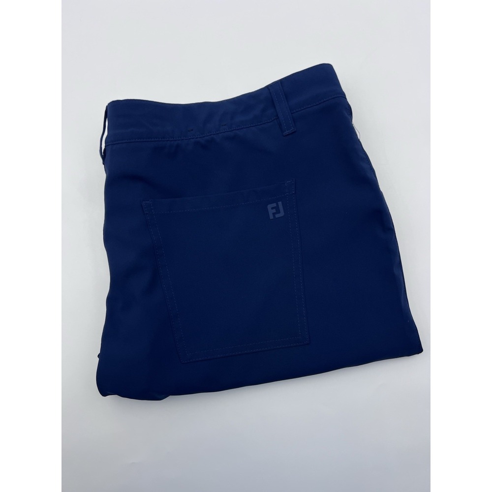FootJoy Mens FJ Performance Chino Flat Front Navy Blue Golf Pants Size 34x31.5‎